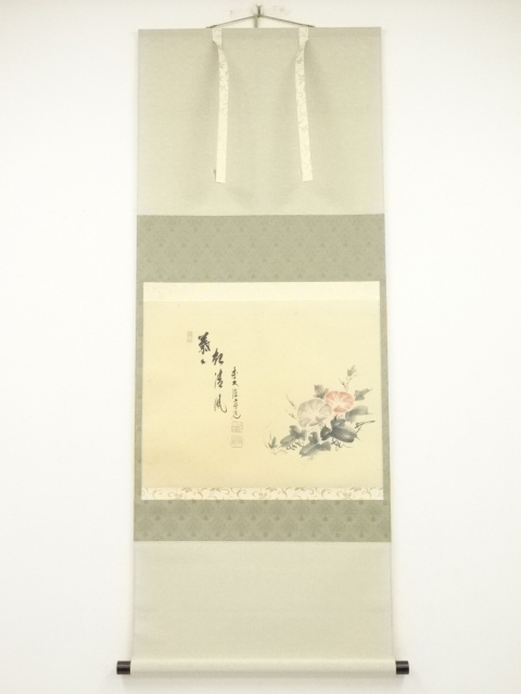 JAPANESE HANGING SCROLL / HAND PAINTED / CALLIGRAPHY